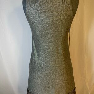 Only Hearts Metallic Gray Sleeveless Top